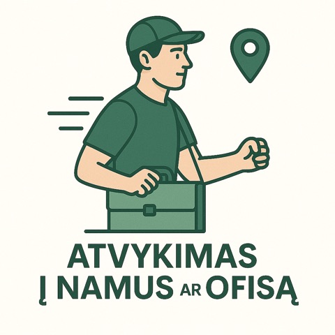 Kompiuterių remonto specialisto atvykimas į namus ar biurą