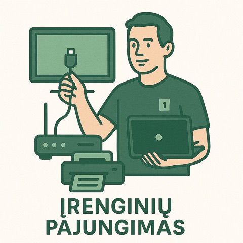 Kompiuterių ir kitų įrenginių pajungimas